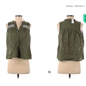Banana Republic, Women's Sleeveless Embroidered Top, Size Small